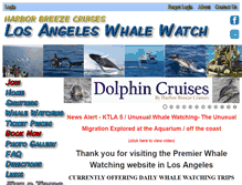 Tablet Screenshot of losangeleswhalewatch.com
